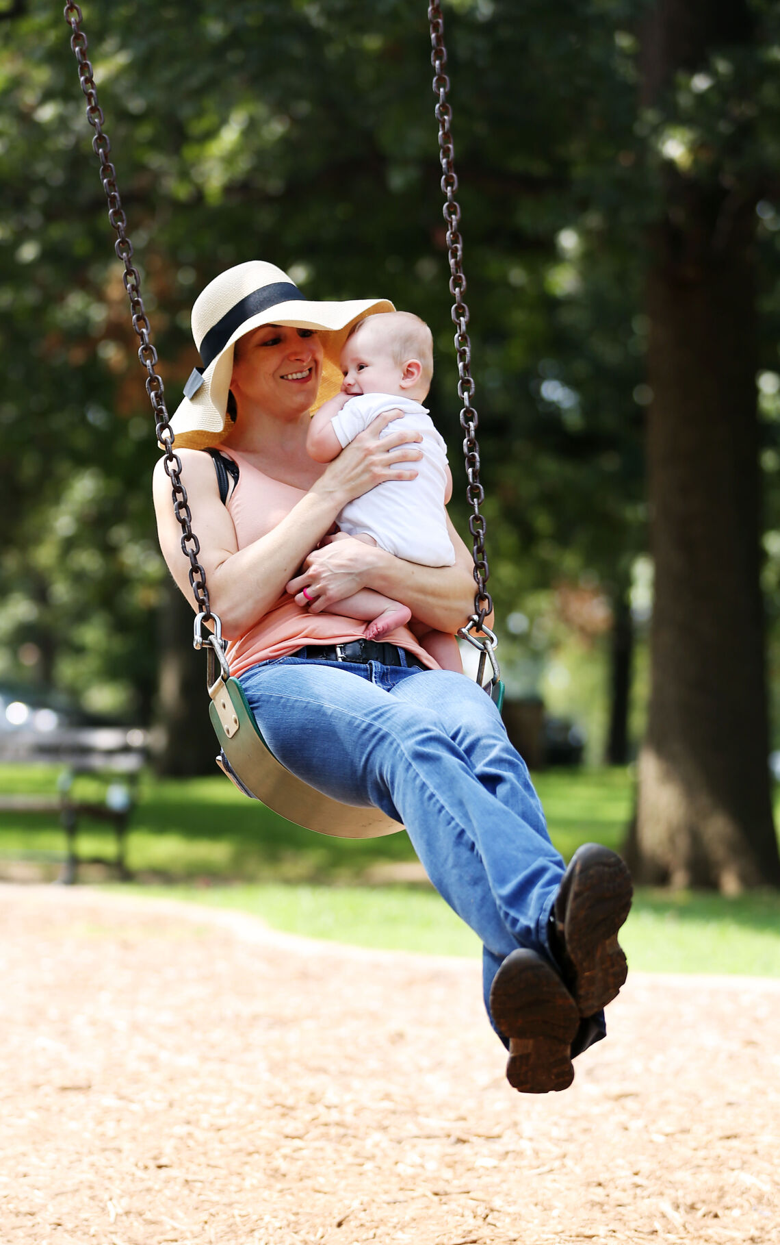 Swinging in the park